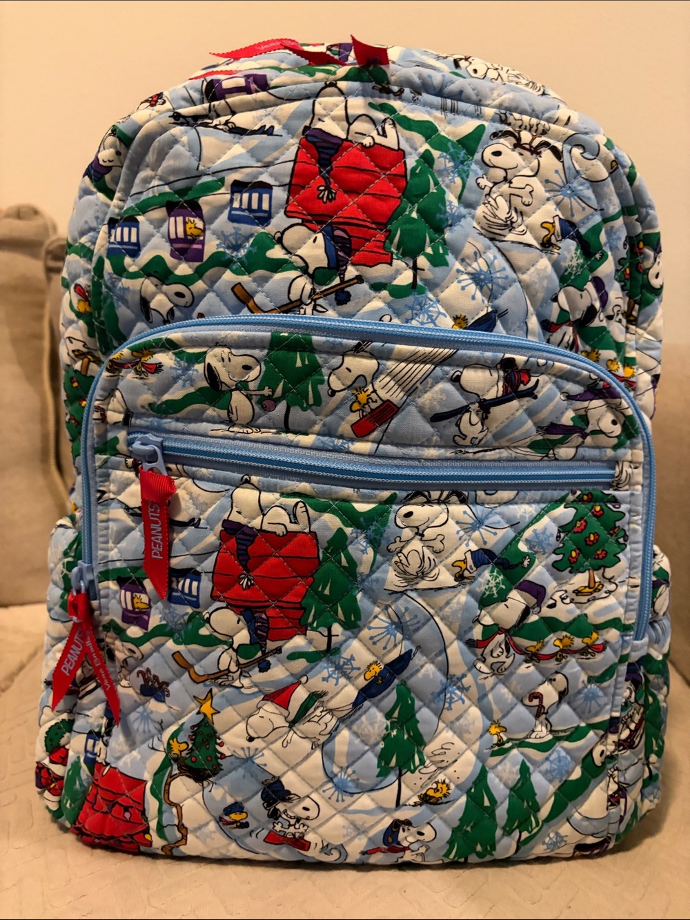 Vera Bradley x Peanuts Christmas Backpack New!